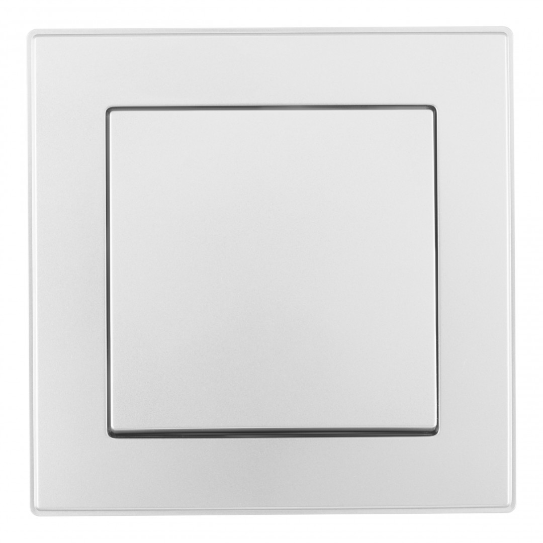 выключатель одноклавишный arte milano set06-1-30-1 silver