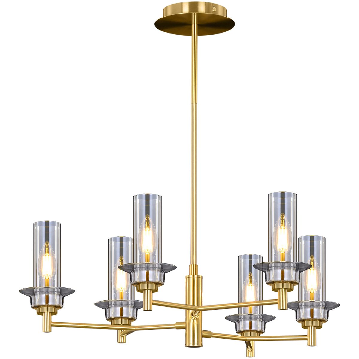 люстра на штанге illumico il5216-6pls-24 highball