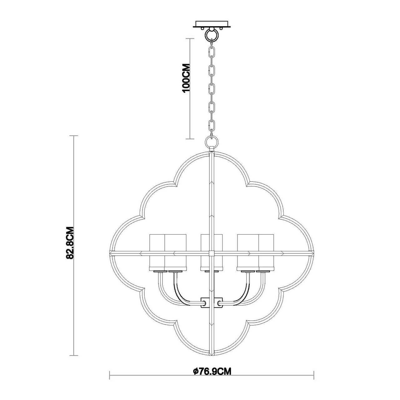подвесная люстра vele luce ortico vl1103l08