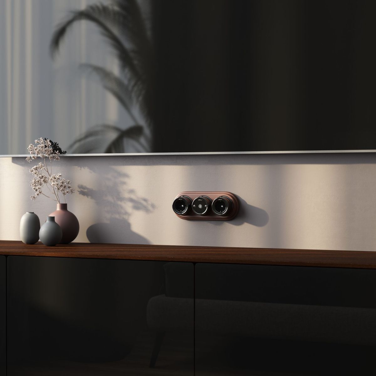 тв розетка werkel (черный) ретро w5683008 4690389166778 a051449