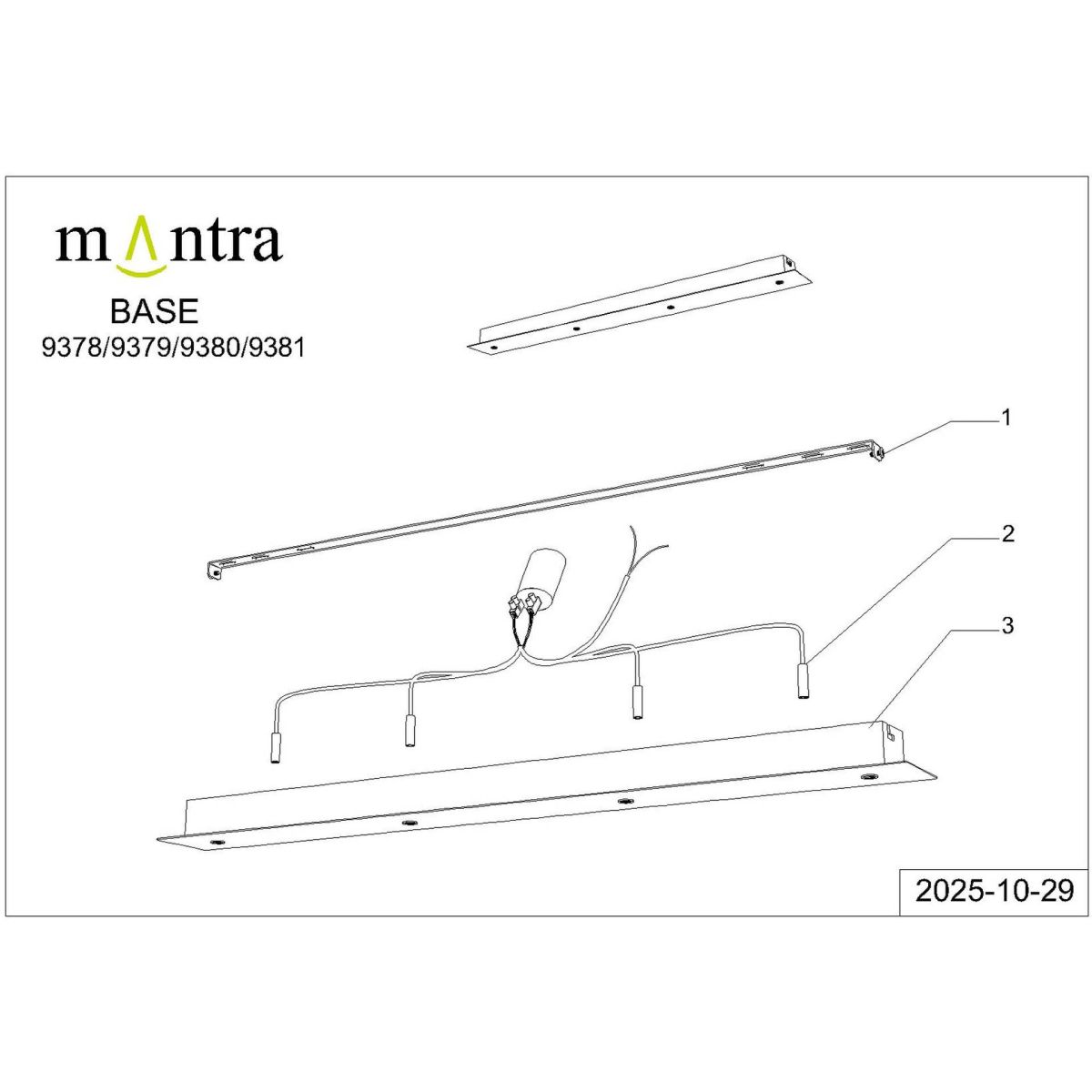 основание потолочное 4l mantra modular light florones 9380