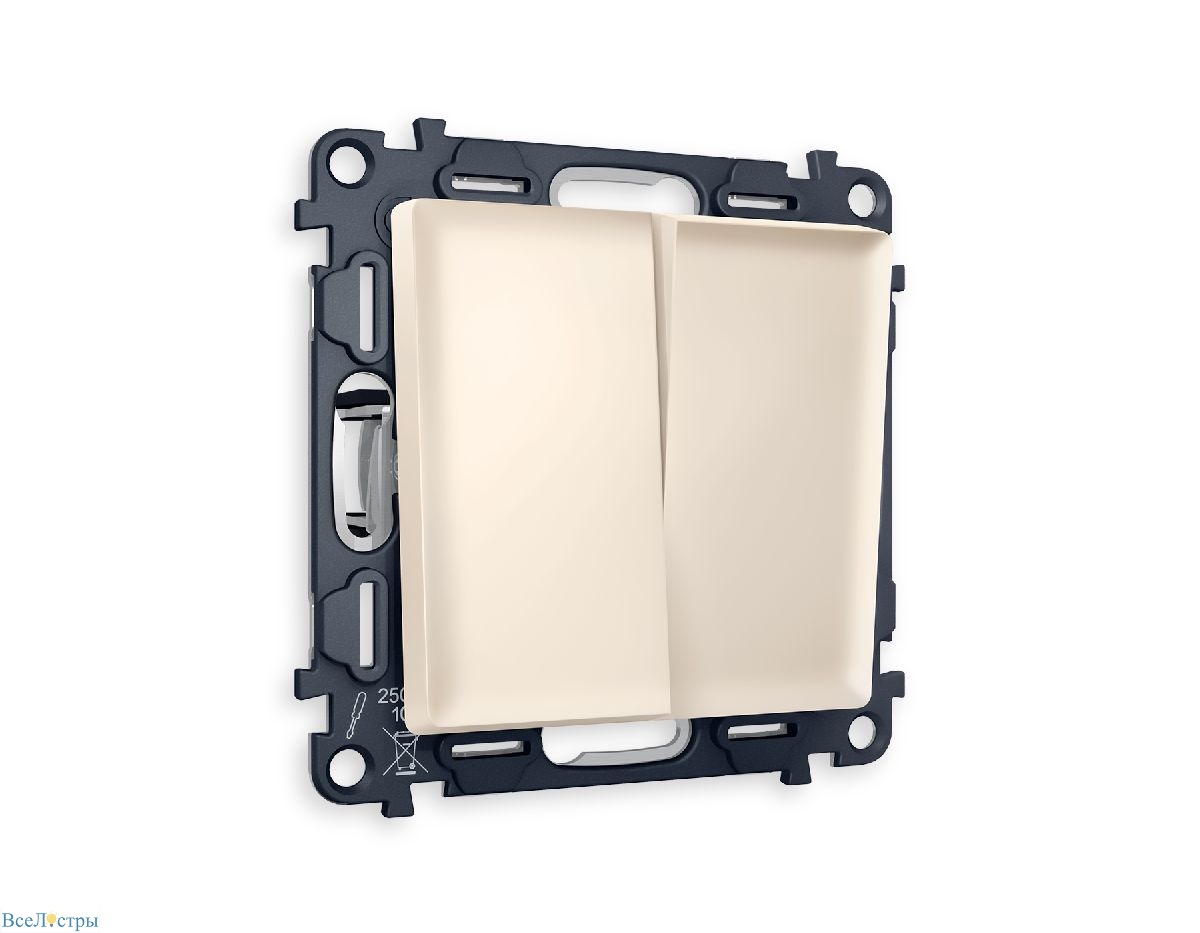 комплект механизма 2-кл выключателя ambrella volt alfa ma323010