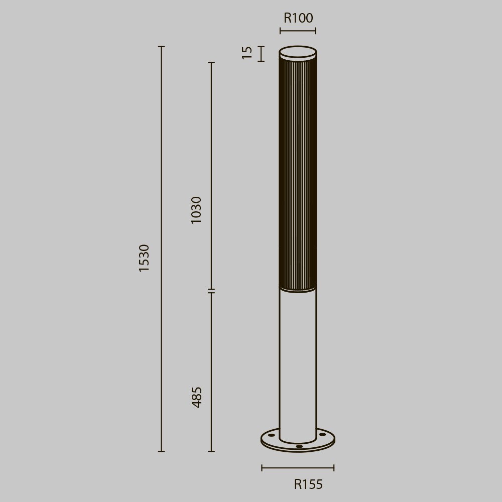 садово-парковый светильник maytoni ster o467fl-l70b3k