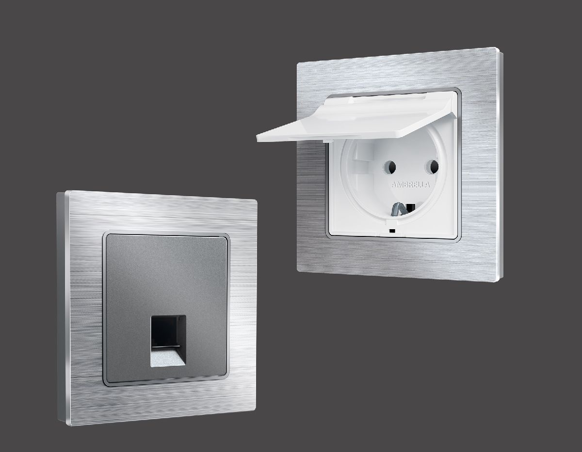 рамка двухместная ambrella volt platos af550102