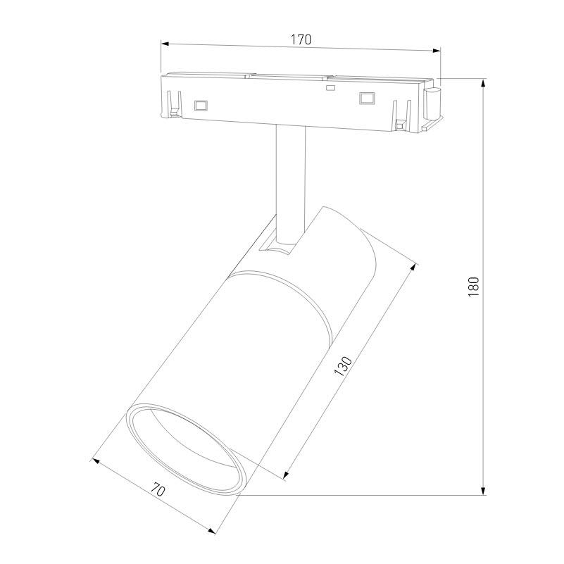 трековый светодиодный светильник elektrostandard slim magnetic 85013/01 4690389178894
