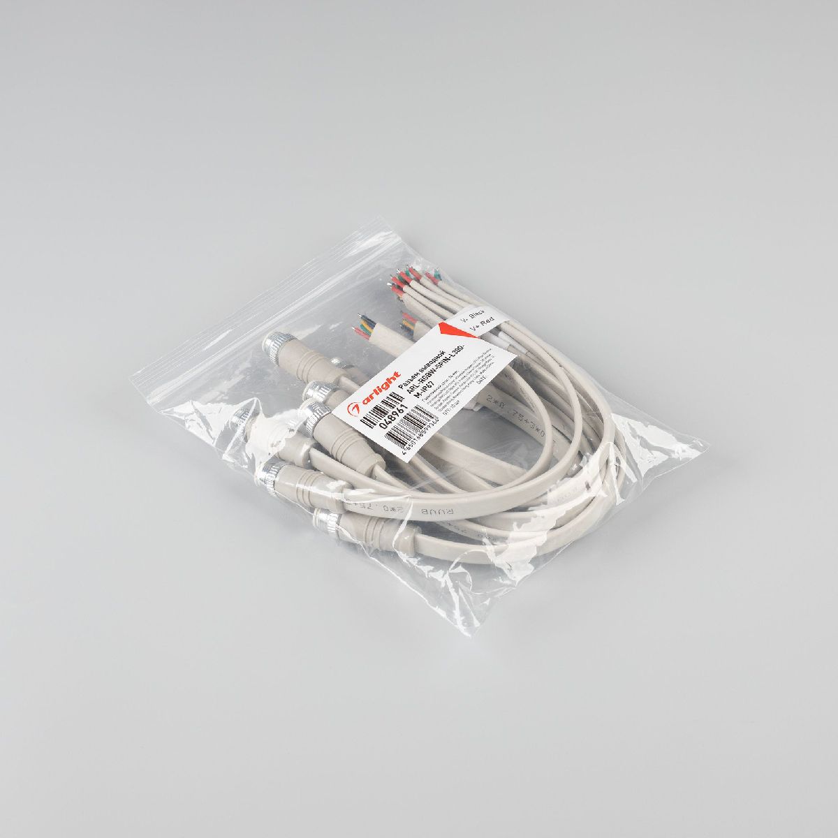 разъем выводной arlight arl-rgbw-5pin-l300-m-ip67 048961