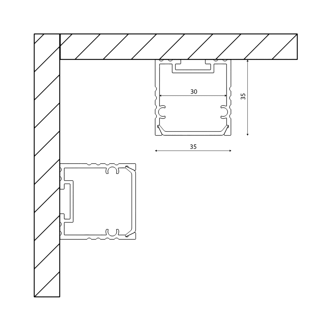 профиль алюминиевый swg sf-3535 001763