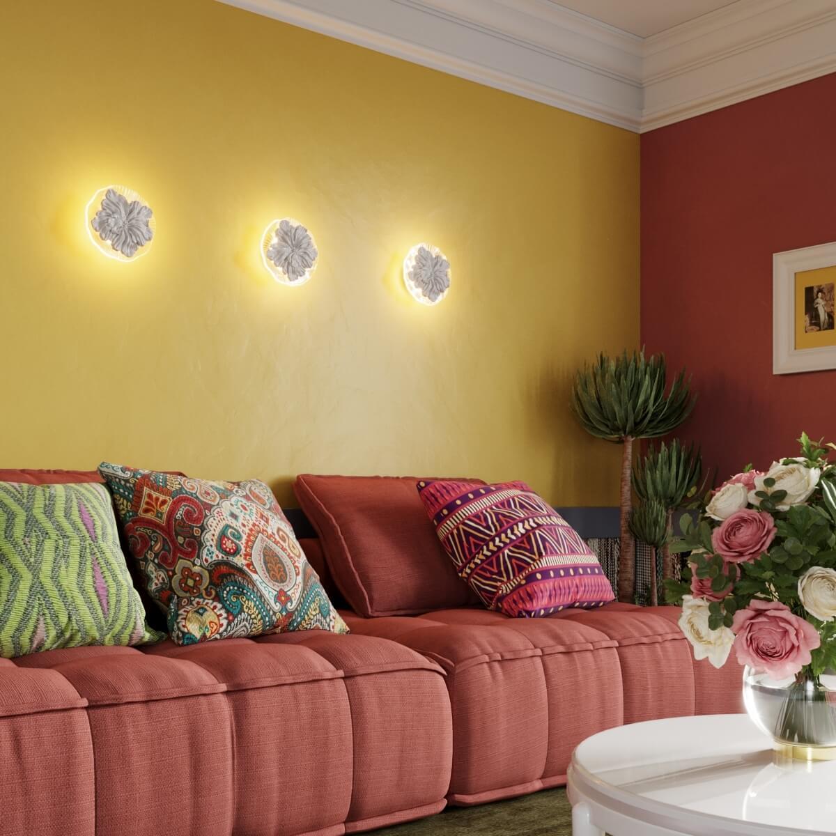 настенный светильник odeon light fiore 6614/8wl