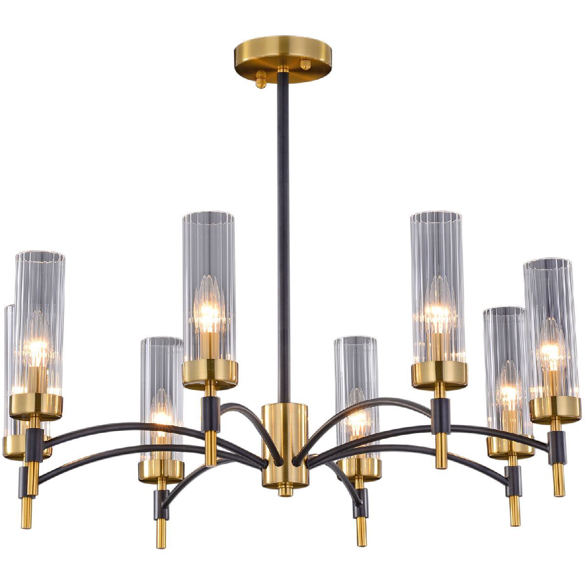 люстра на штанге illumico il5177-8pls-29 brass tubo