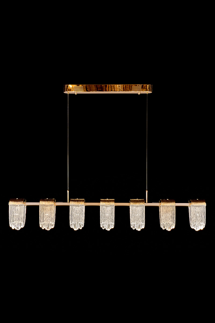 подвесная люстра cascade le7717/7l gold