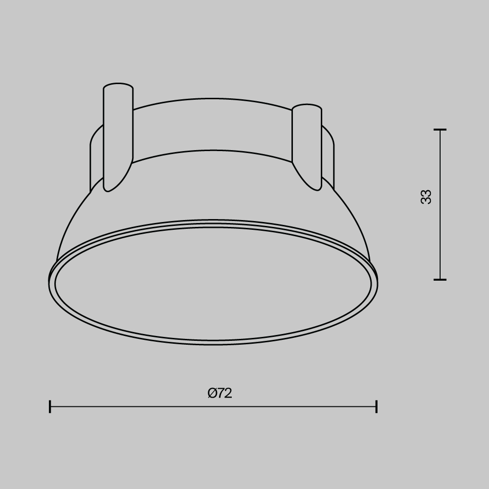 декоративная рамка-отражатель maytoni downlight ring12-15w-rd-bs