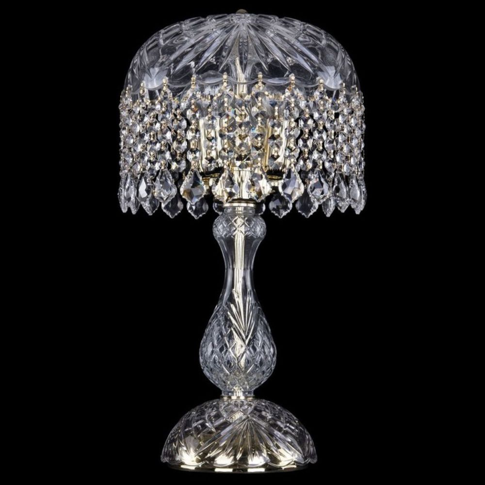 настольная лампа bohemia ivele crystal 14781l1/22 g leafs