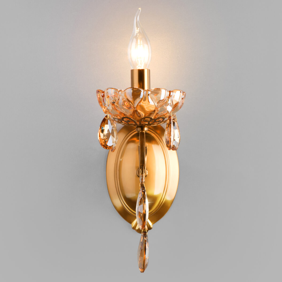 бра eurosvet 10109/1 бронза/тонированный хрусталь strotskis