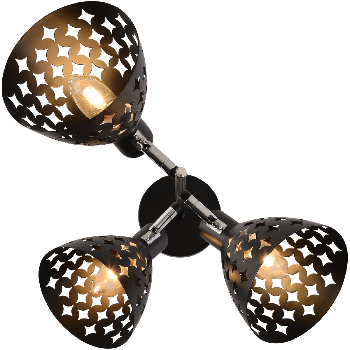 спот reluce 01554-3.3-03b bk+cr