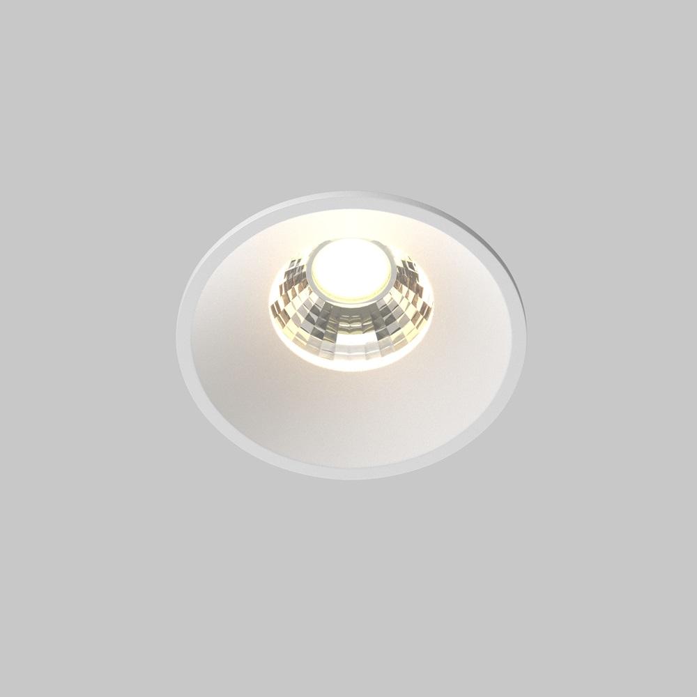встраиваемый светодиодный светильник maytoni round dl058-7w3k-w