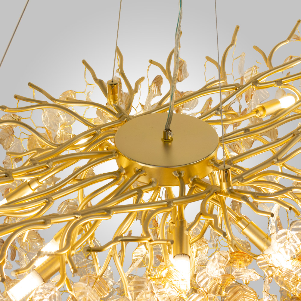 подвесная люстра am group forest dl1200 gold