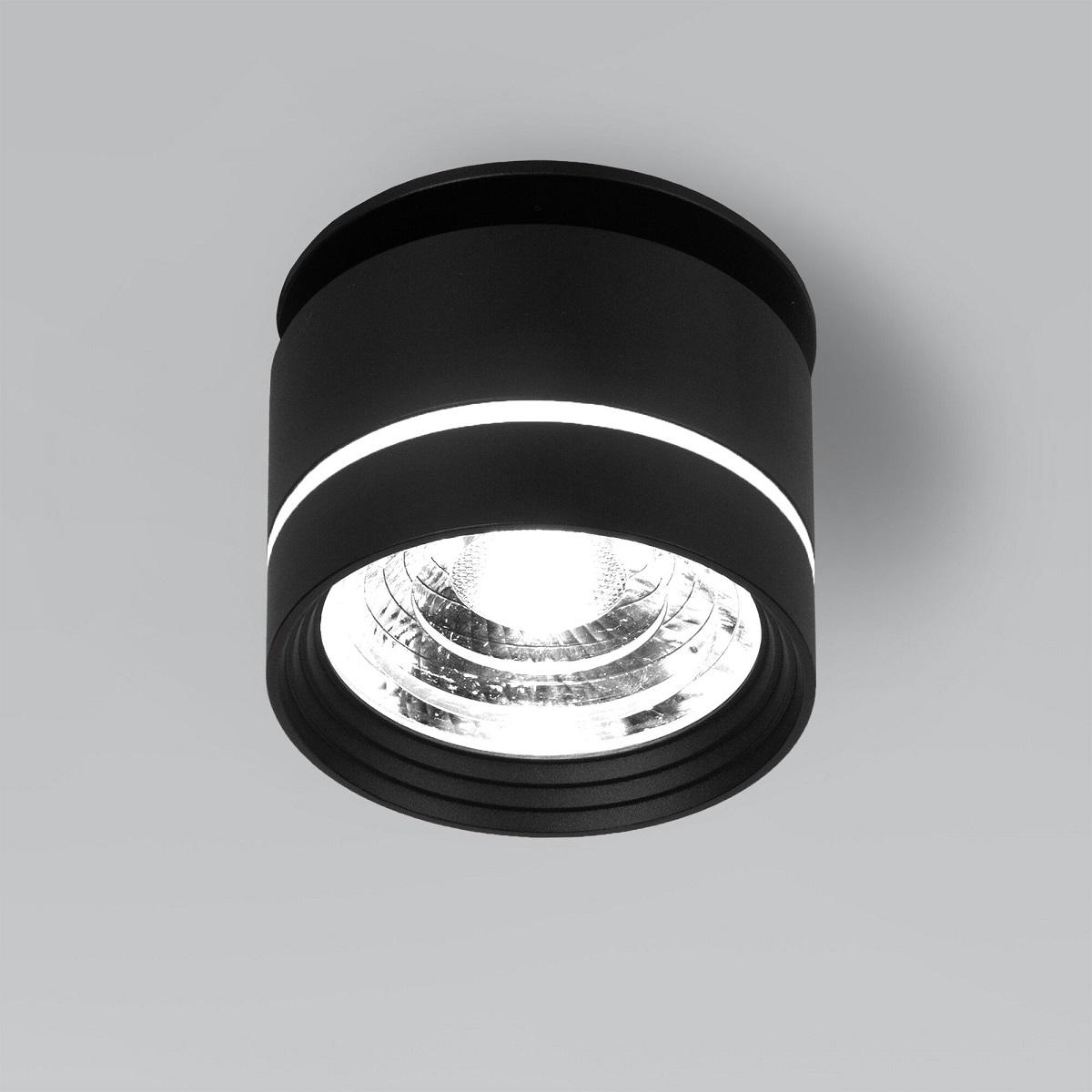 встраиваемый светодиодный светильник elektrostandard stark 25035/led 8w 4200k чёрный a062932