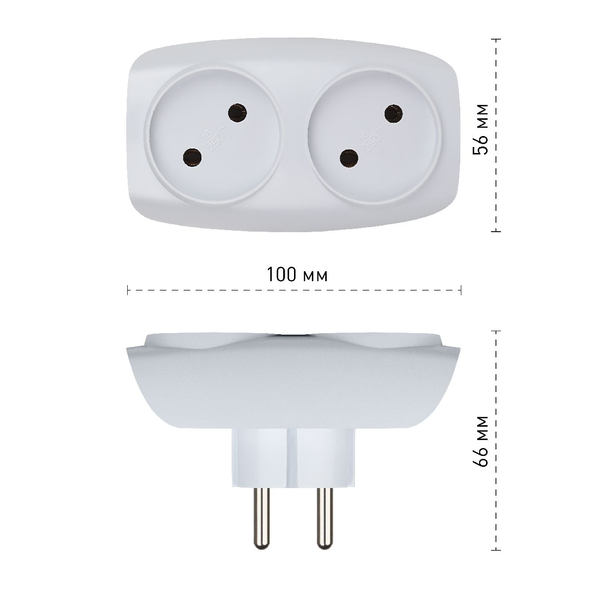 разветвитель электрический эра sp-2-w c0045520