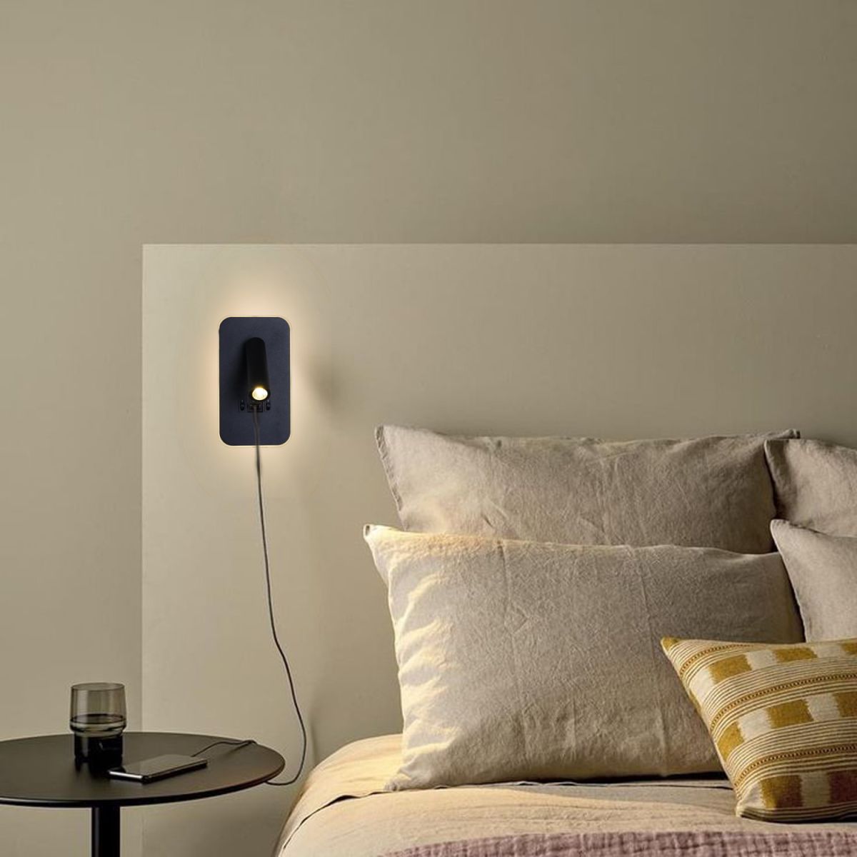 спот reluce 86204-9.2-001kt led12w+usb bk