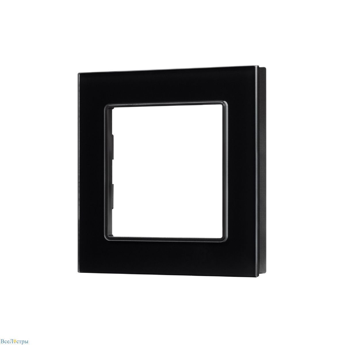 рамка одноместная arlight frm-glare-gs-1-bk 043787
