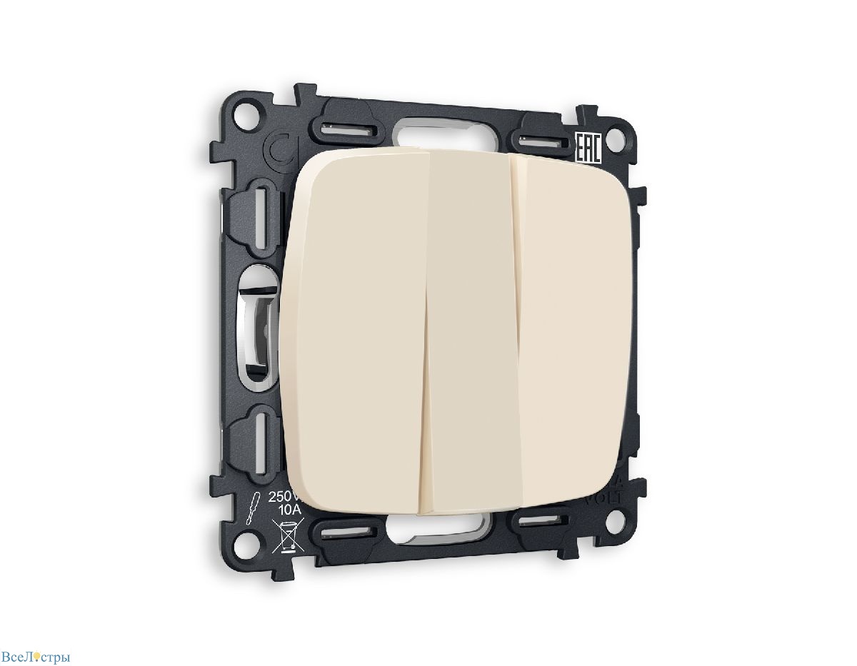 комплект механизма 3-кл выключателя ambrella volt omega mo325010