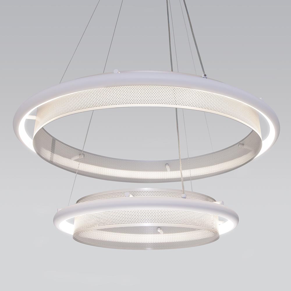 подвесной светильник eurosvet imperio 90241/2 белый/ серебро smart