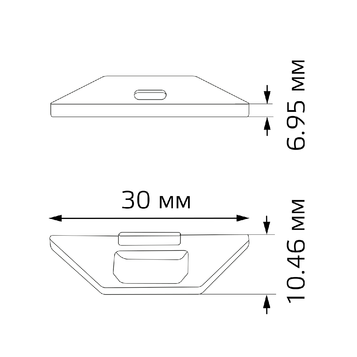 заглушка для профиля (2 шт.) gauss bt482