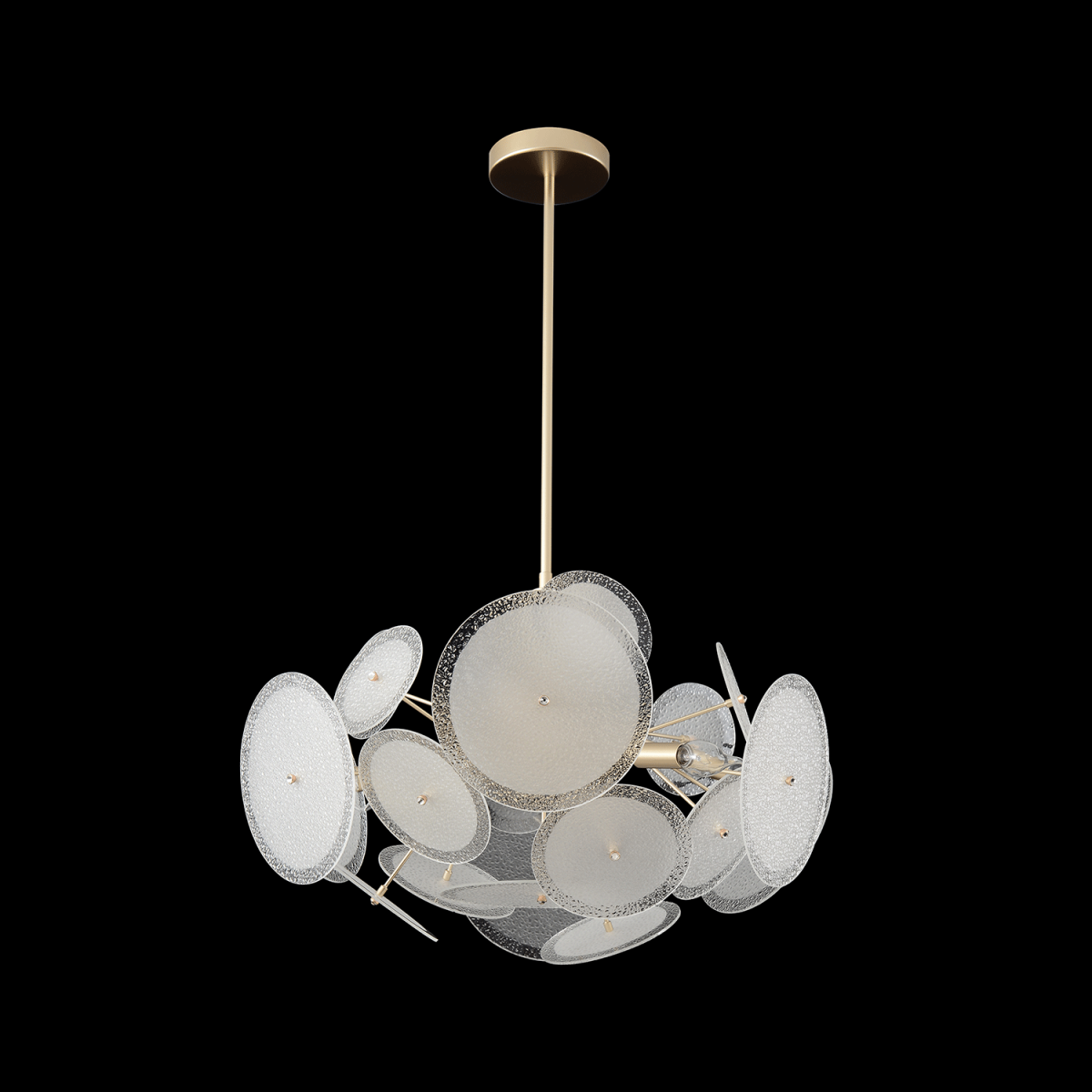 люстра на штанге crystal lux dandelion sp6 gold