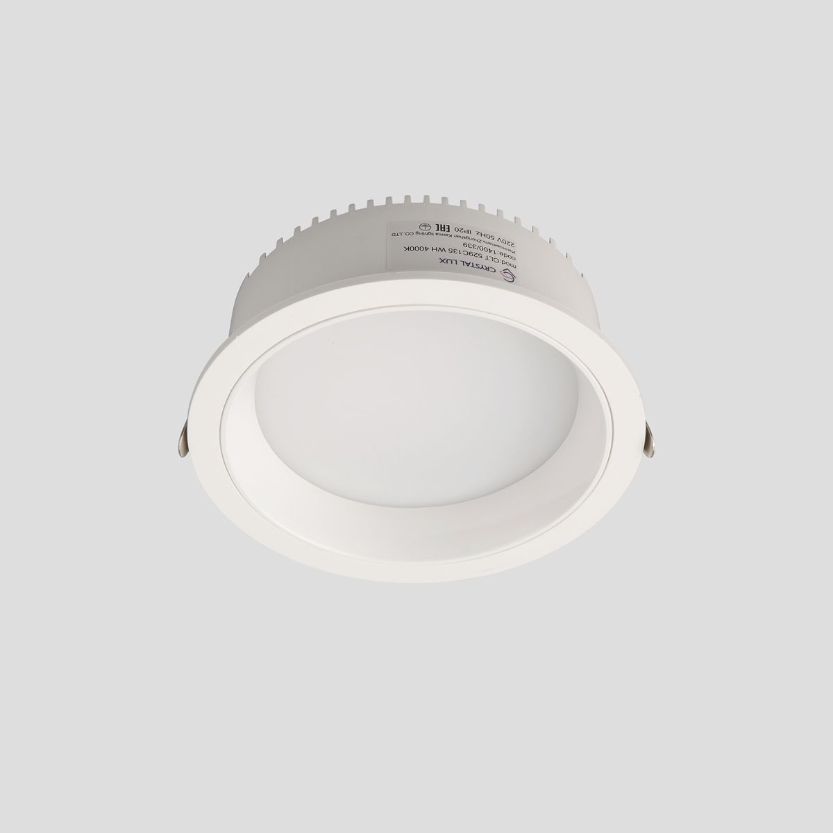 встраиваемый светильник crystal lux clt 529c135 wh 4000k