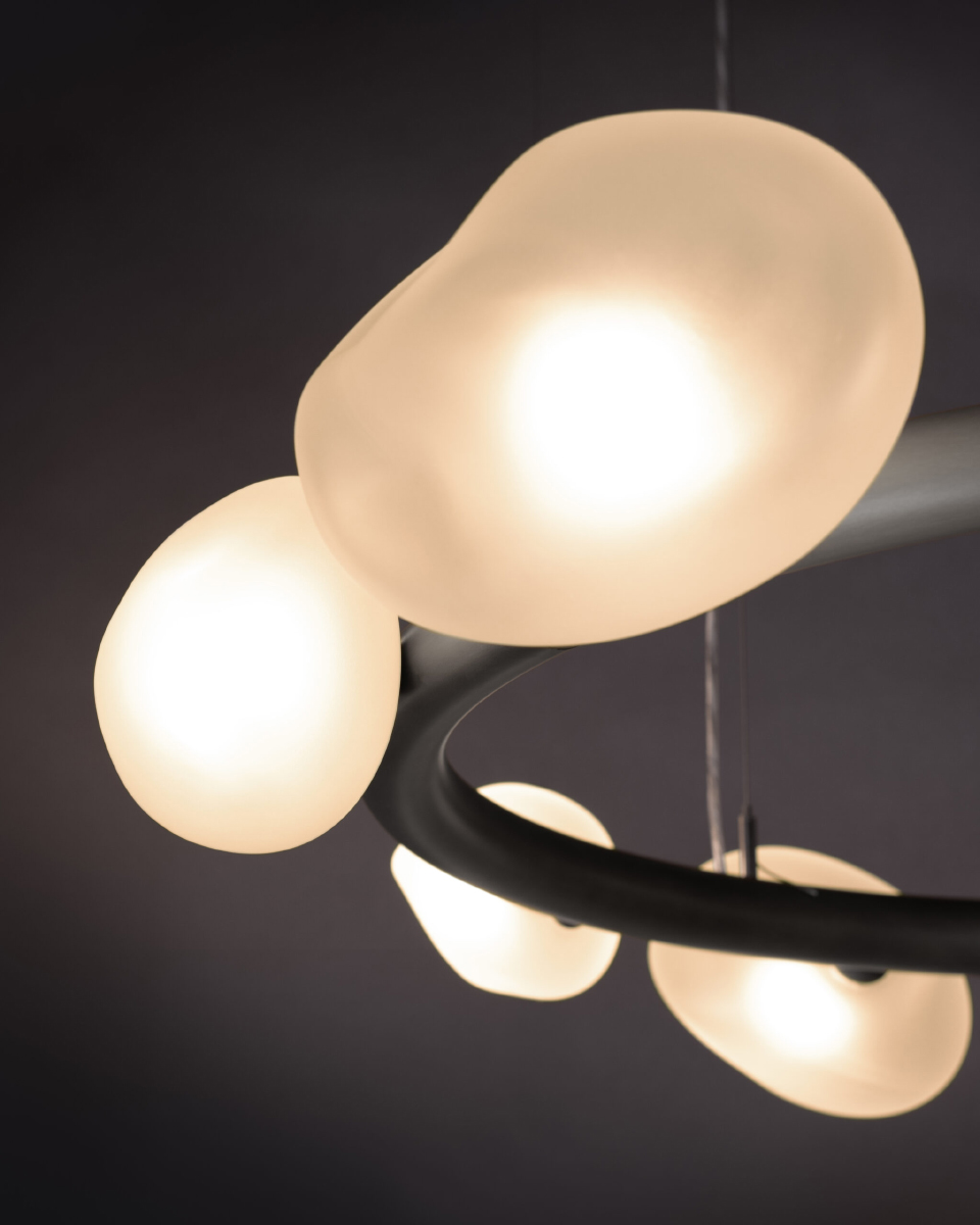 подвесная люстра delight collection matter 5055p/d910 black/white