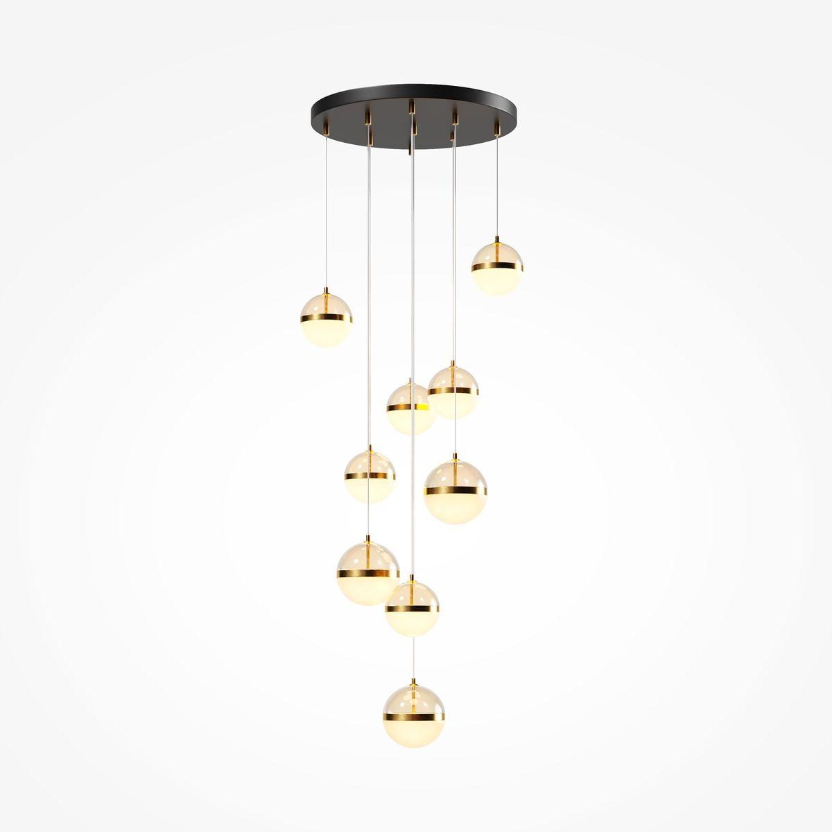 подвесная светодиодная люстра maytoni area mod295pl-l120bbs3k