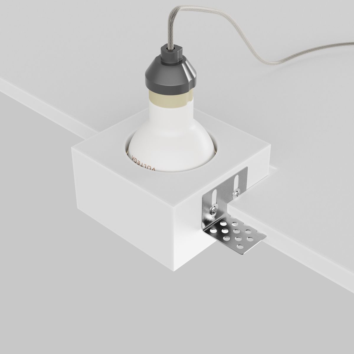 встраиваемый светильник maytoni technical gyps modern dl131-gu10-01-w