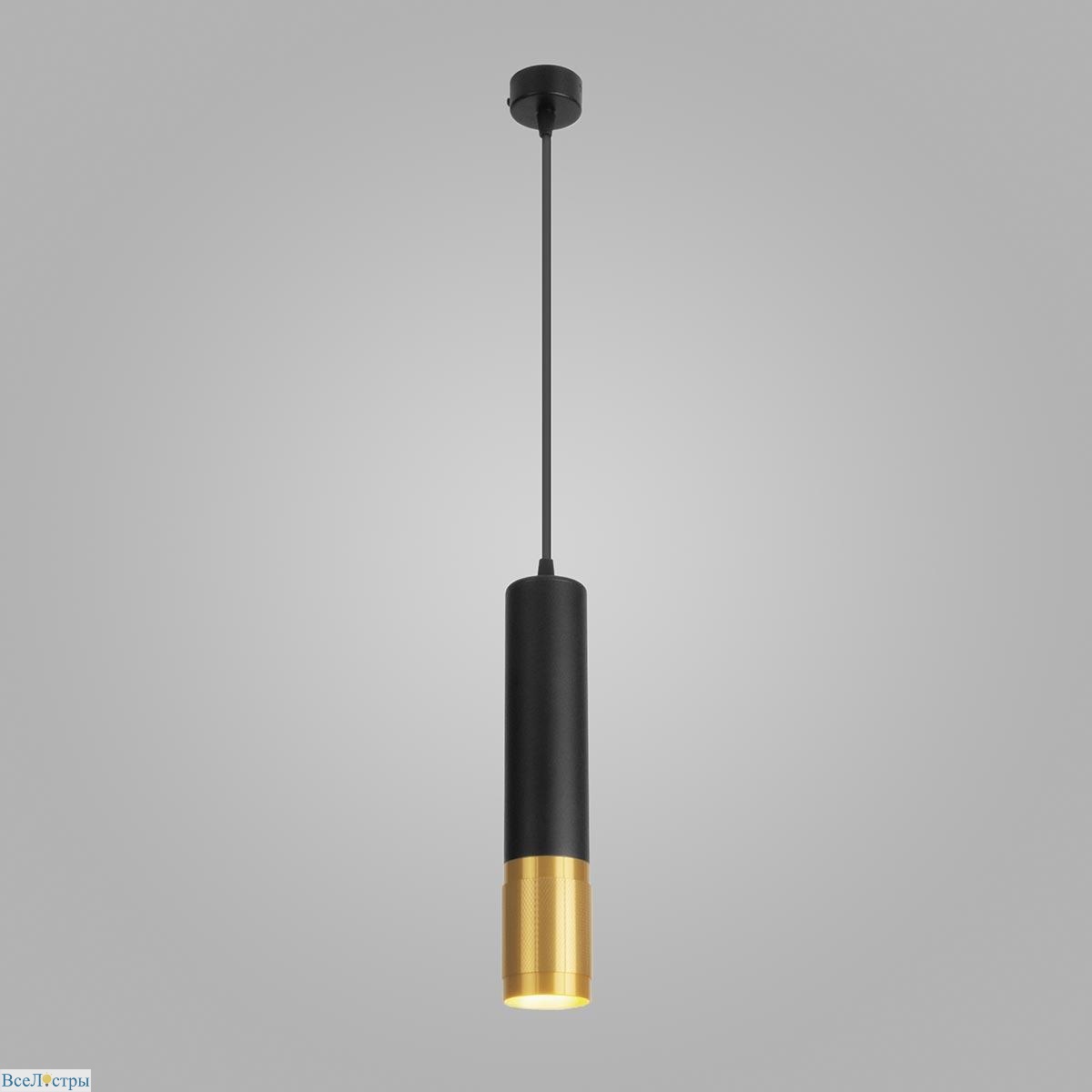 подвесной светильник eurosvet tony dln108 gu10 черный/золото