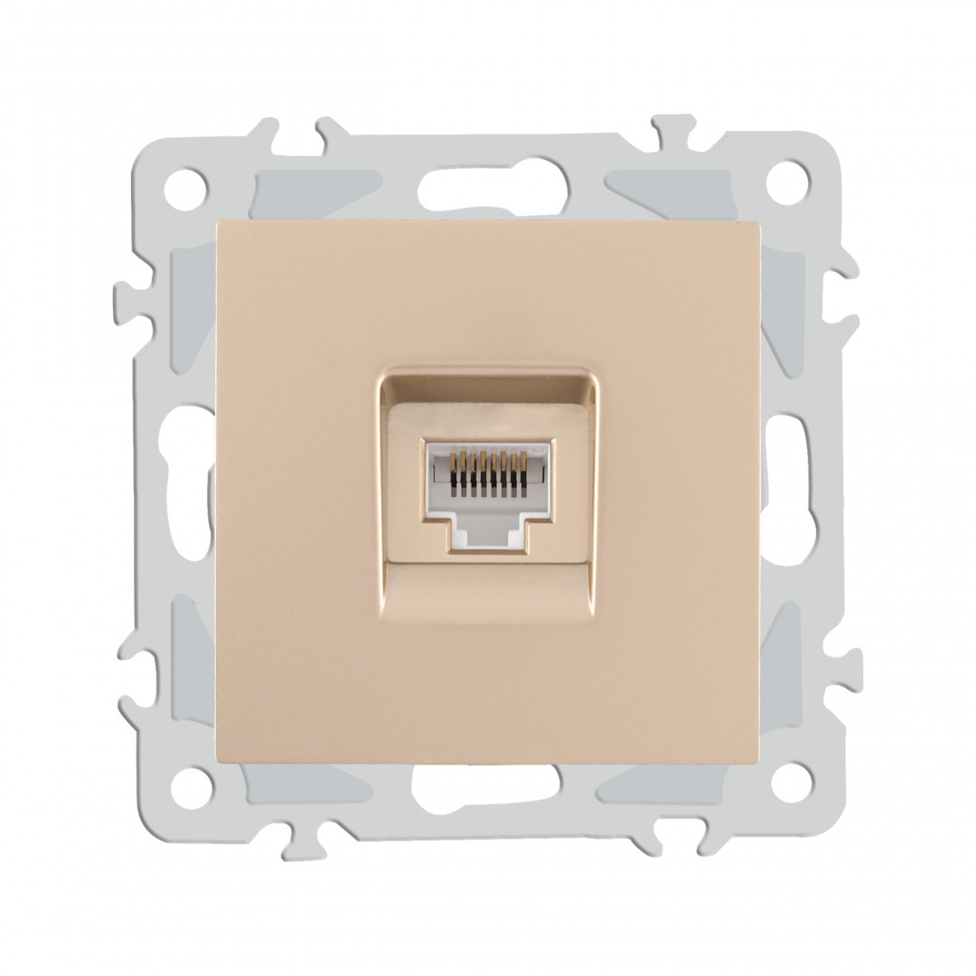 розетка rj45 arte milano 206.45-1.shampan