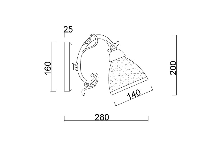 бра myfar amelie mr2760-1w