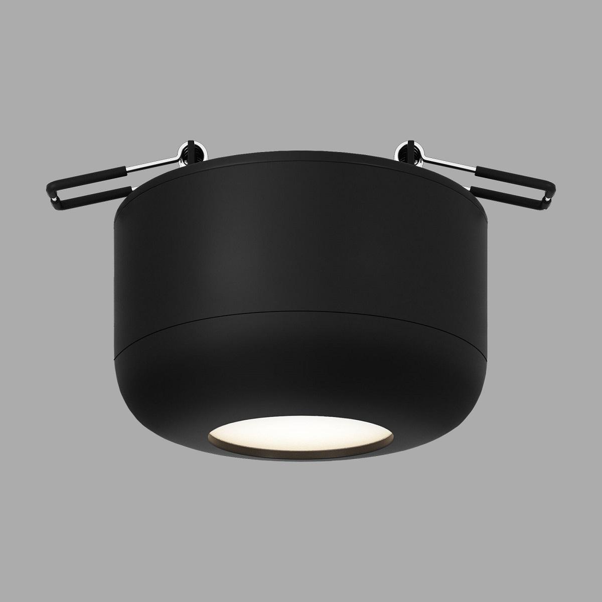 встраиваемый светодиодный светильник elektrostandard onde 25088/led 7w 4000k черный a064200