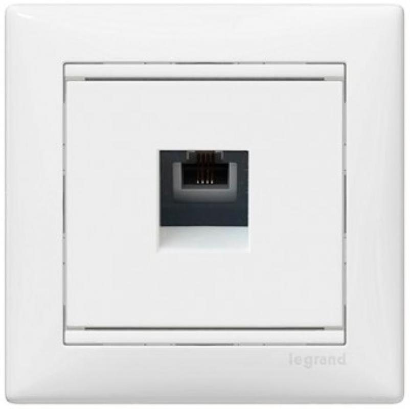 розетка телефонная rj11 legrand valena белая 774438