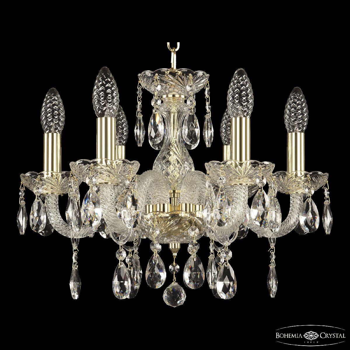 подвесная люстра bohemia ivele crystal 117/6/141 g