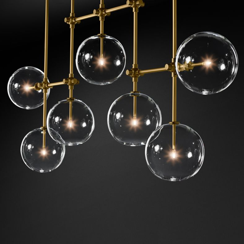 потолочный светильник delight collection globe mobile kg0835p-7a brass