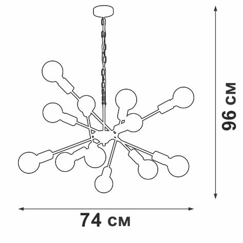 подвесная люстра vitaluce v4750-8/12