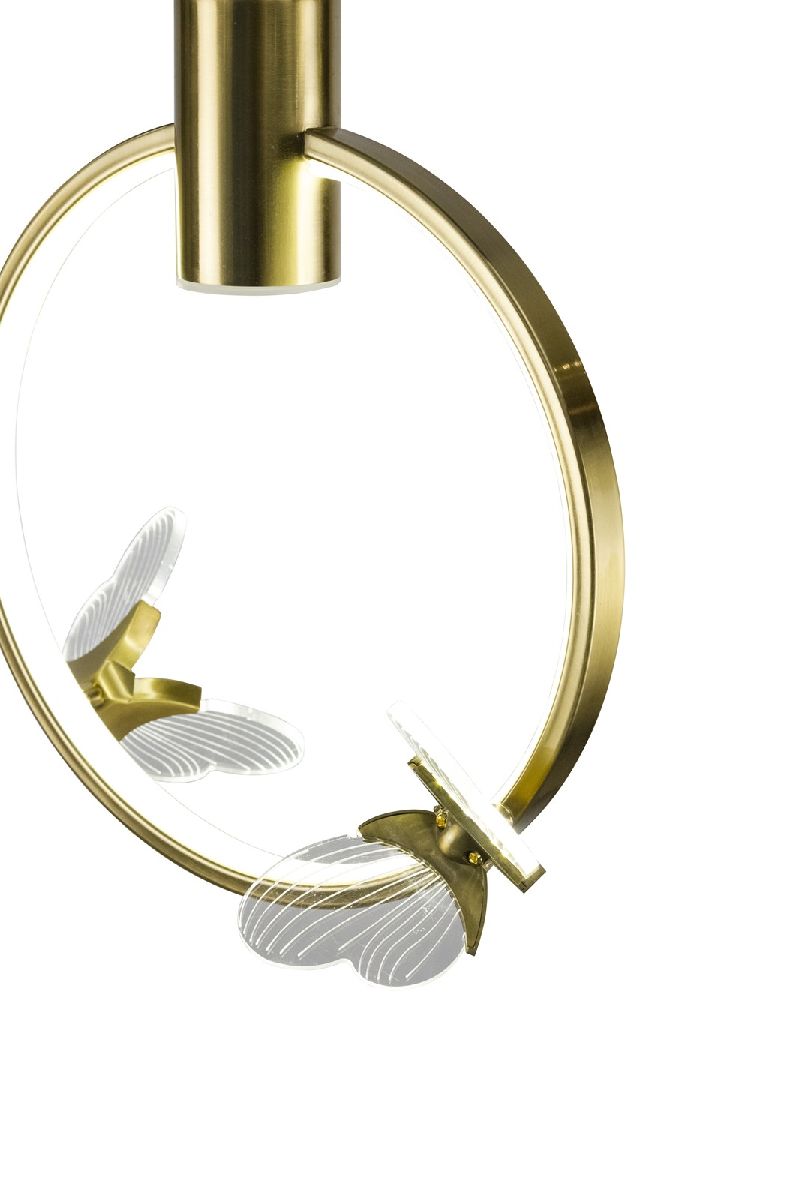 подвесной светильник am group mariposa sp2 polished gold