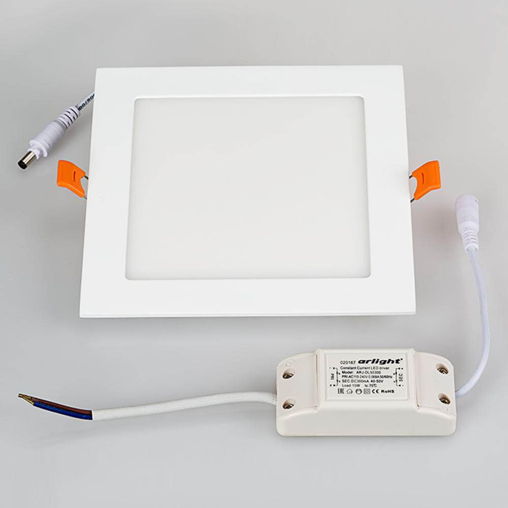 встраиваемый светодиодный светильник arlight dl-172x172m-15w warm white 020133