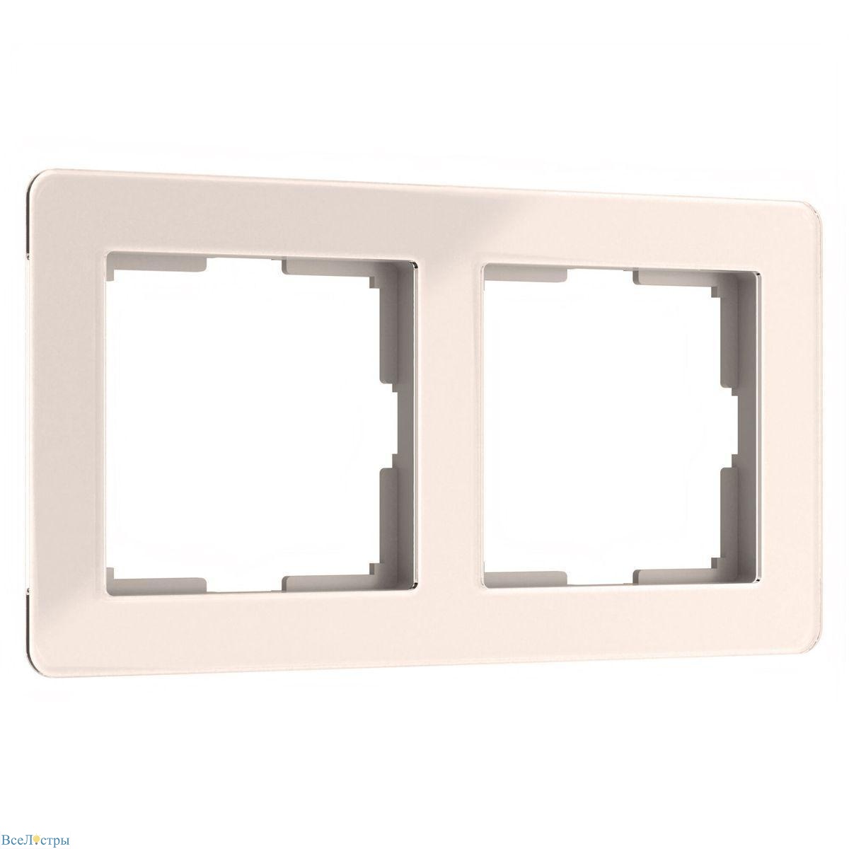 рамка werkel acrylic на 2 поста айвори w0022743 4690389186288