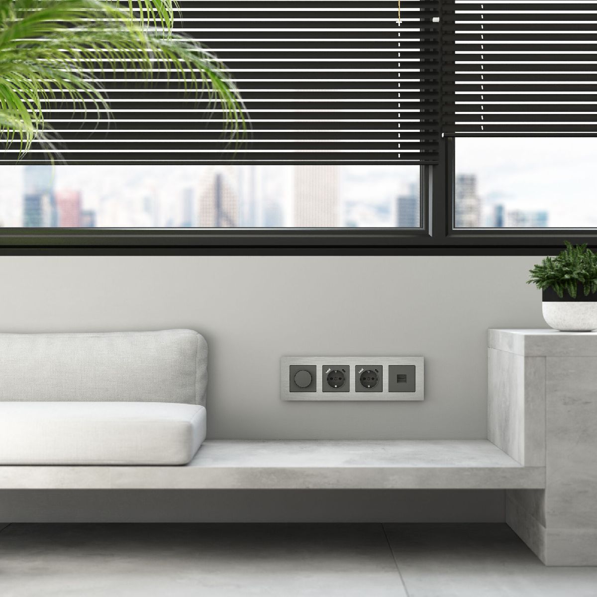 рамка на 4 поста werkel alumax 4690389204098 w0043506 a066328