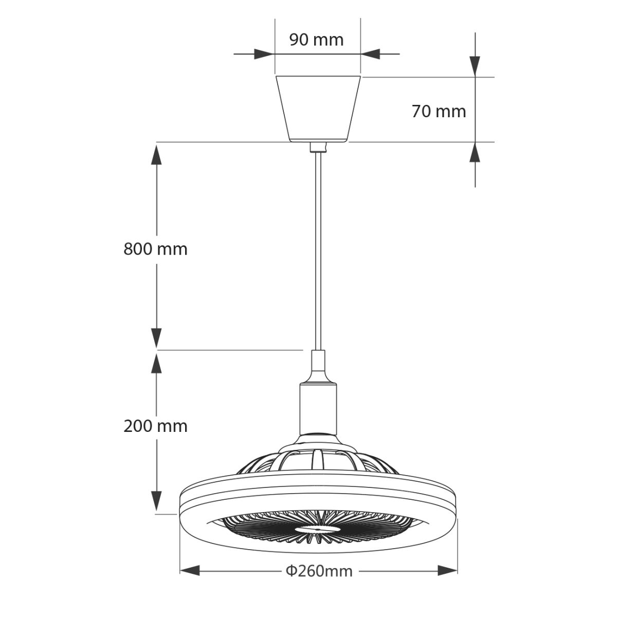 люстра-вентилятор escada impulse 10210/s led white