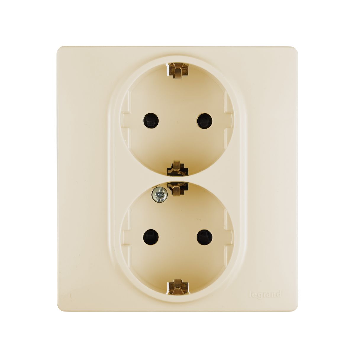 розетка двойная с/з со шторками legrand inspiria 673756
