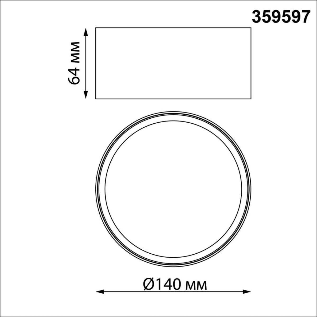 накладной светильник novotech over orbis 359597