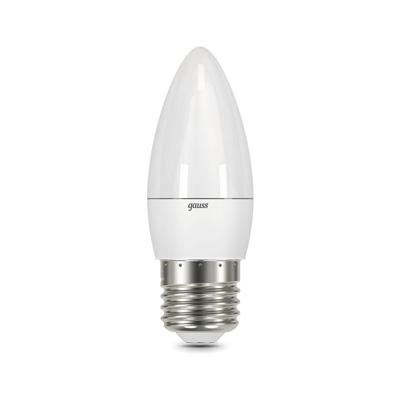 лампа светодиодная gauss e27 6.5w 3000к матовая 103102107