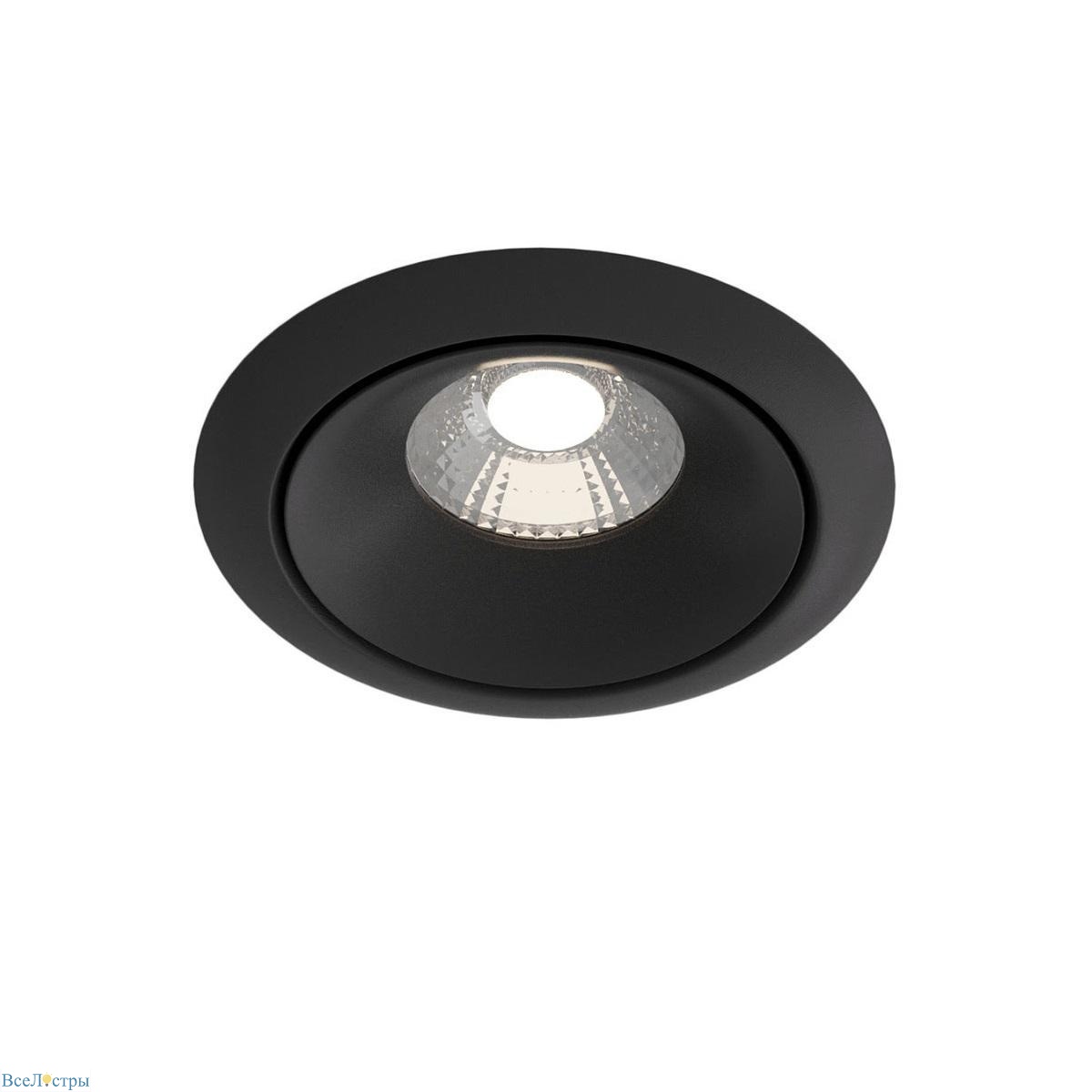 встраиваемый светодиодный светильник maytoni technical yin dl031-l12w4k-b