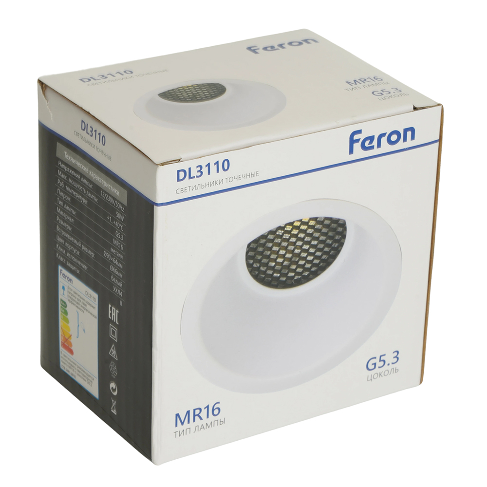 встраиваемый светильник feron dl3110 51342
